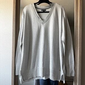 Tommy‎ Hilfiger V-Neck Tunic Sweater Womens 2X Nautical Coastal Beach Preppy
